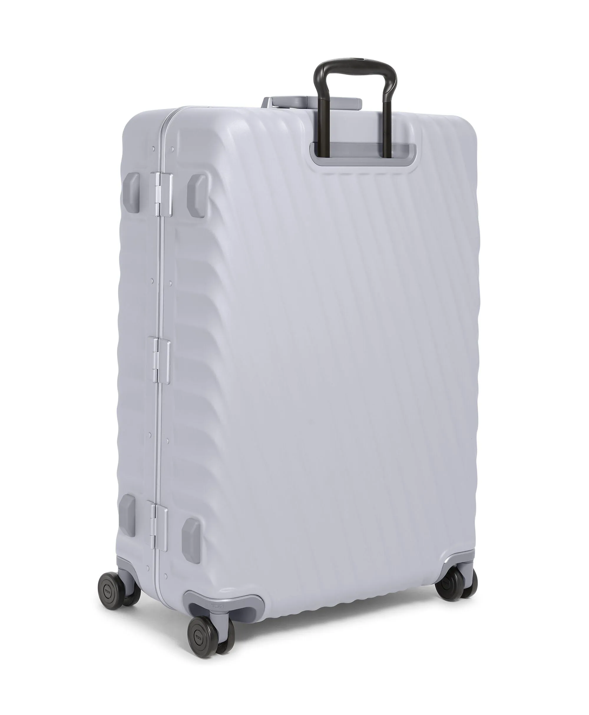 19 Degree Frame Extended Trip 4 Wheeled Checked Luggage 76cm - Pearl Grey