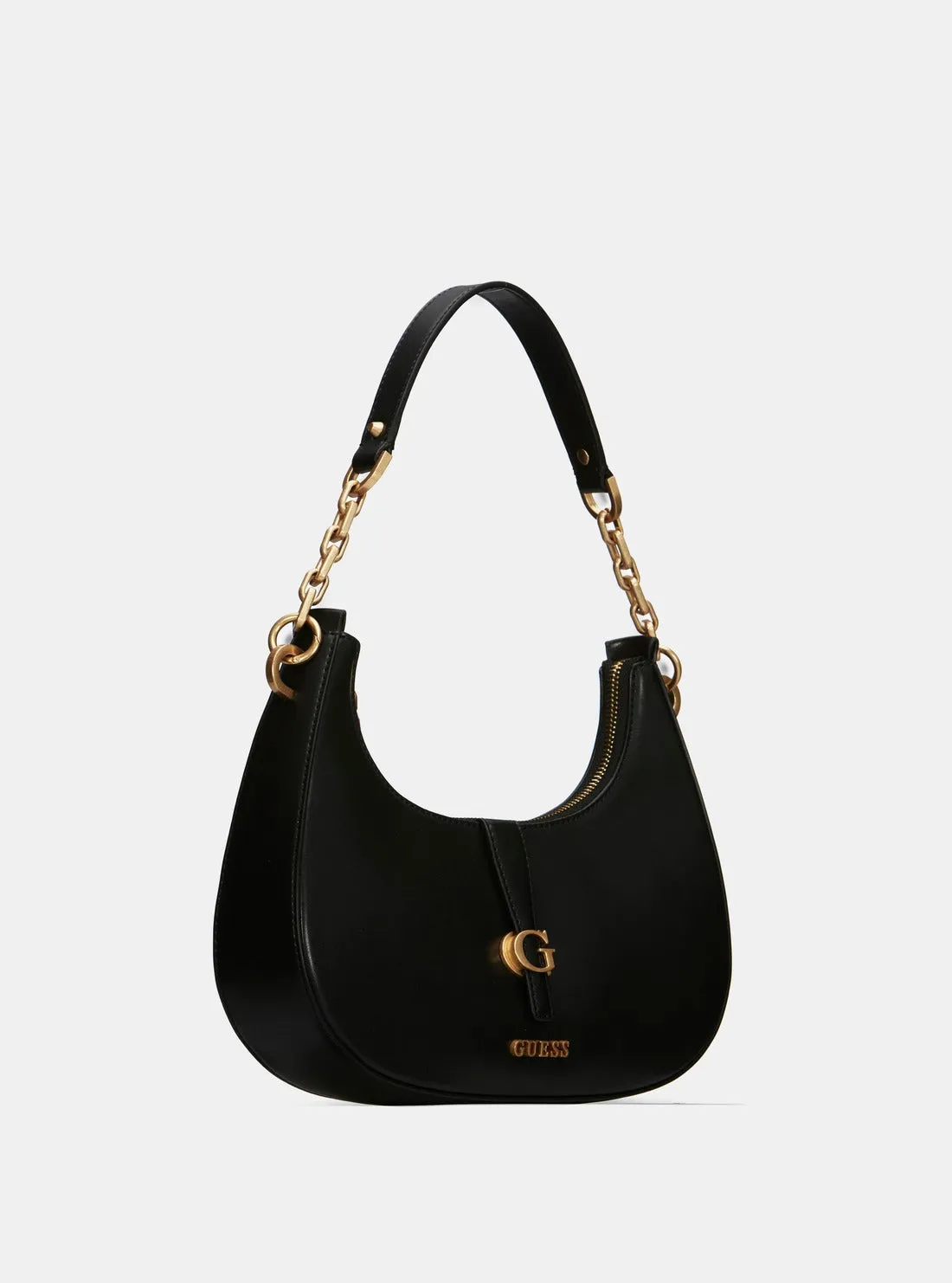 Black Kuba Top Zip Shoulder Bag