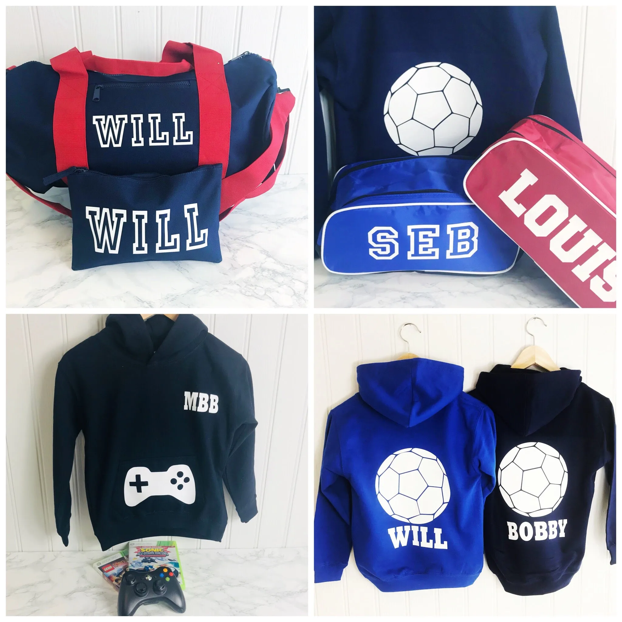 BOYS'  Personalised Activity Bag - 3 options available