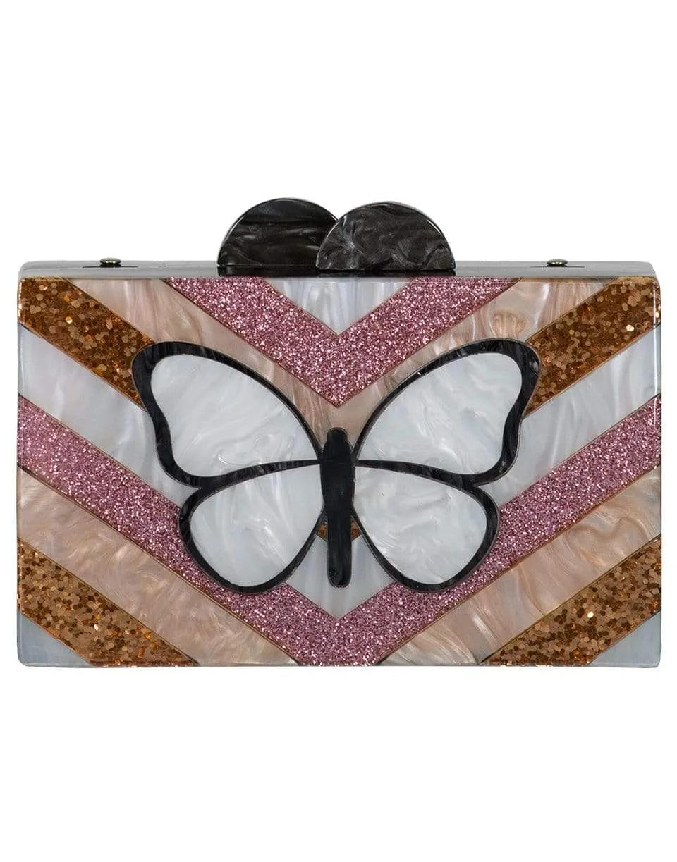 Butterfly Glitter Clutch