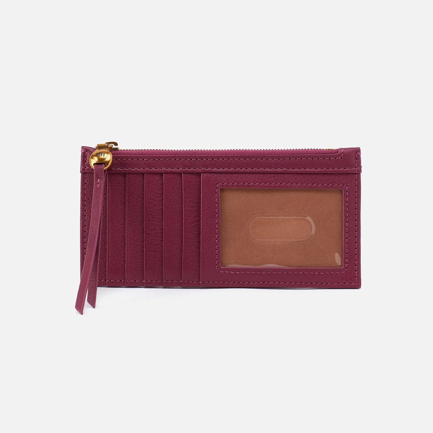 Carte Card Case In Pebbled Leather - Winter Orchid