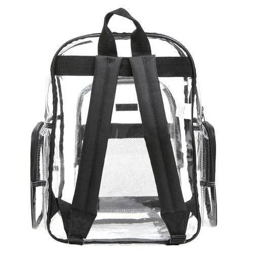 Clear Security School Backpack, Black Trim