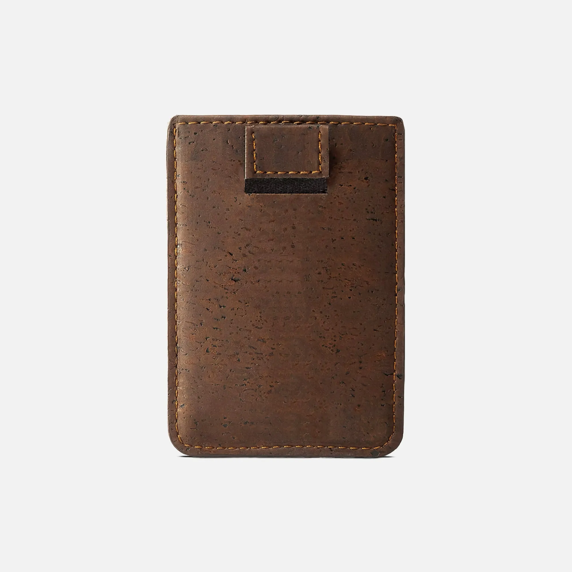 Corkor Vegan Cork Card Sleeve Wallet, Dark Brown