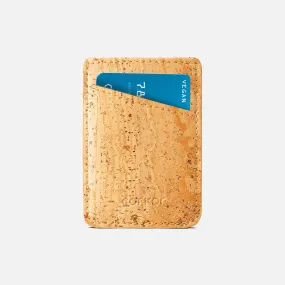 Corkor Vegan Cork Card Sleeve Wallet, Light Brown