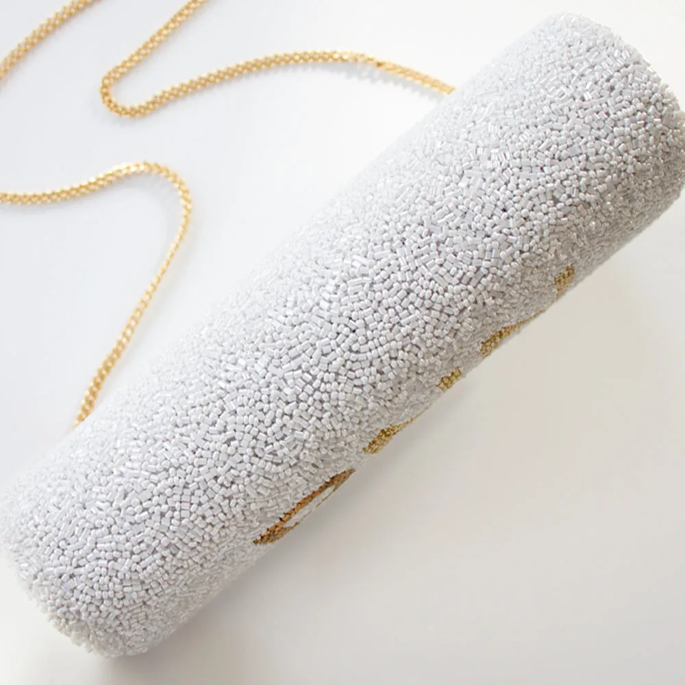 Custom Name Seed Bead Bachelorette Clutch Purse