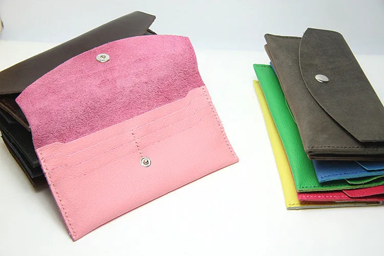 DIY Leather Wallets Kit DIY Pink Eco Leather Projects DIY Minimalist Leather Wallet DIY Leather Womens Wallet Kit