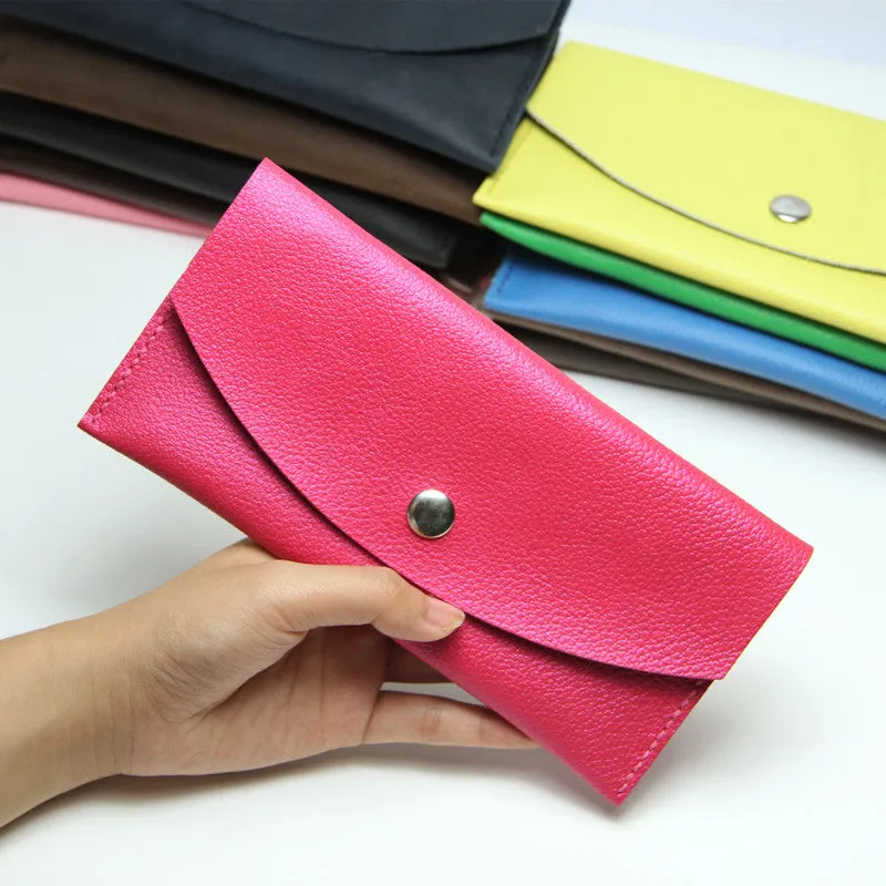 DIY Leather Wallets Kit DIY PinkRed Eco Leather Projects DIY Minimalist Leather Wallet DIY Leather Womens Wallet Kit