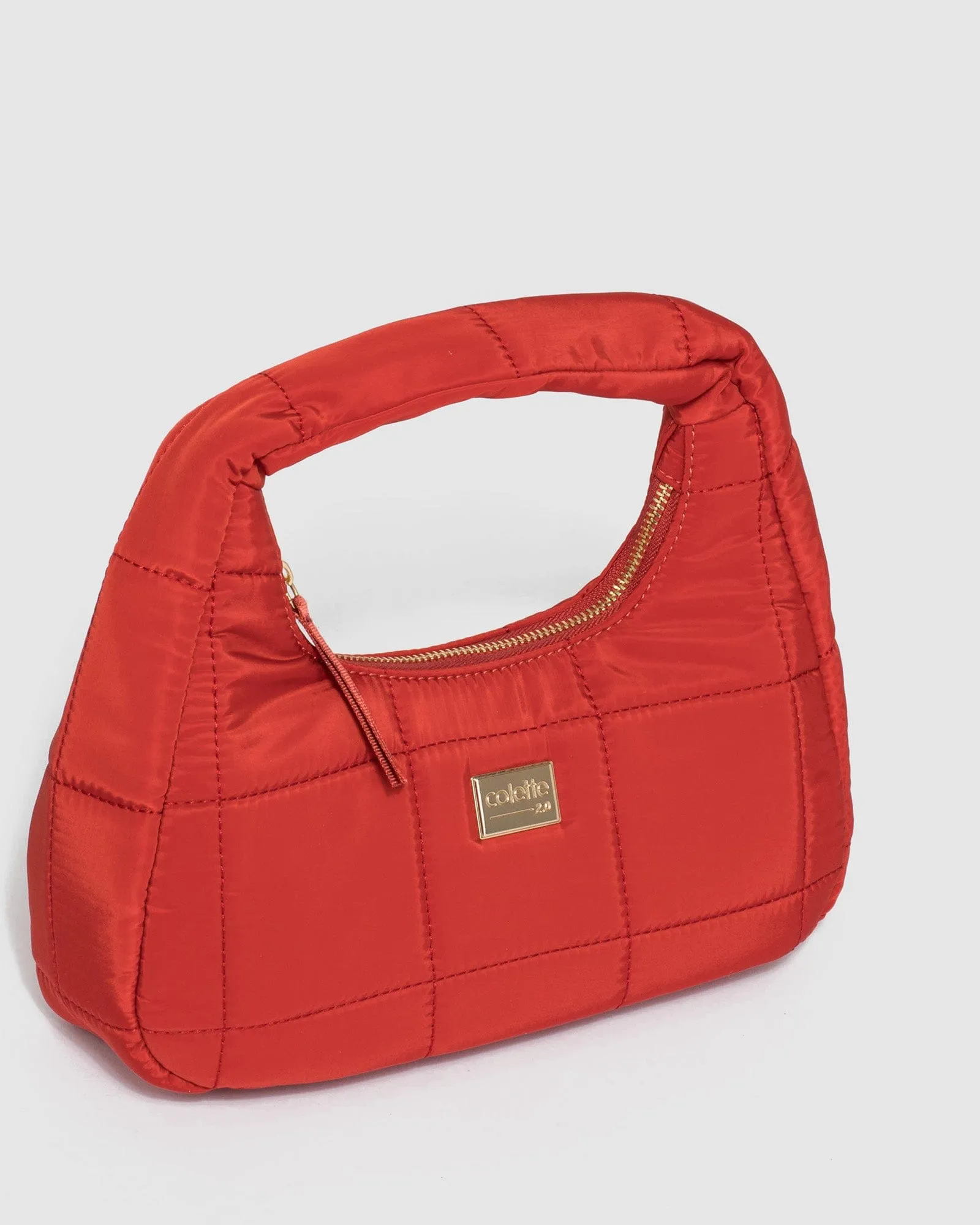 Ellyse Nylon Orange Shoulder Bag