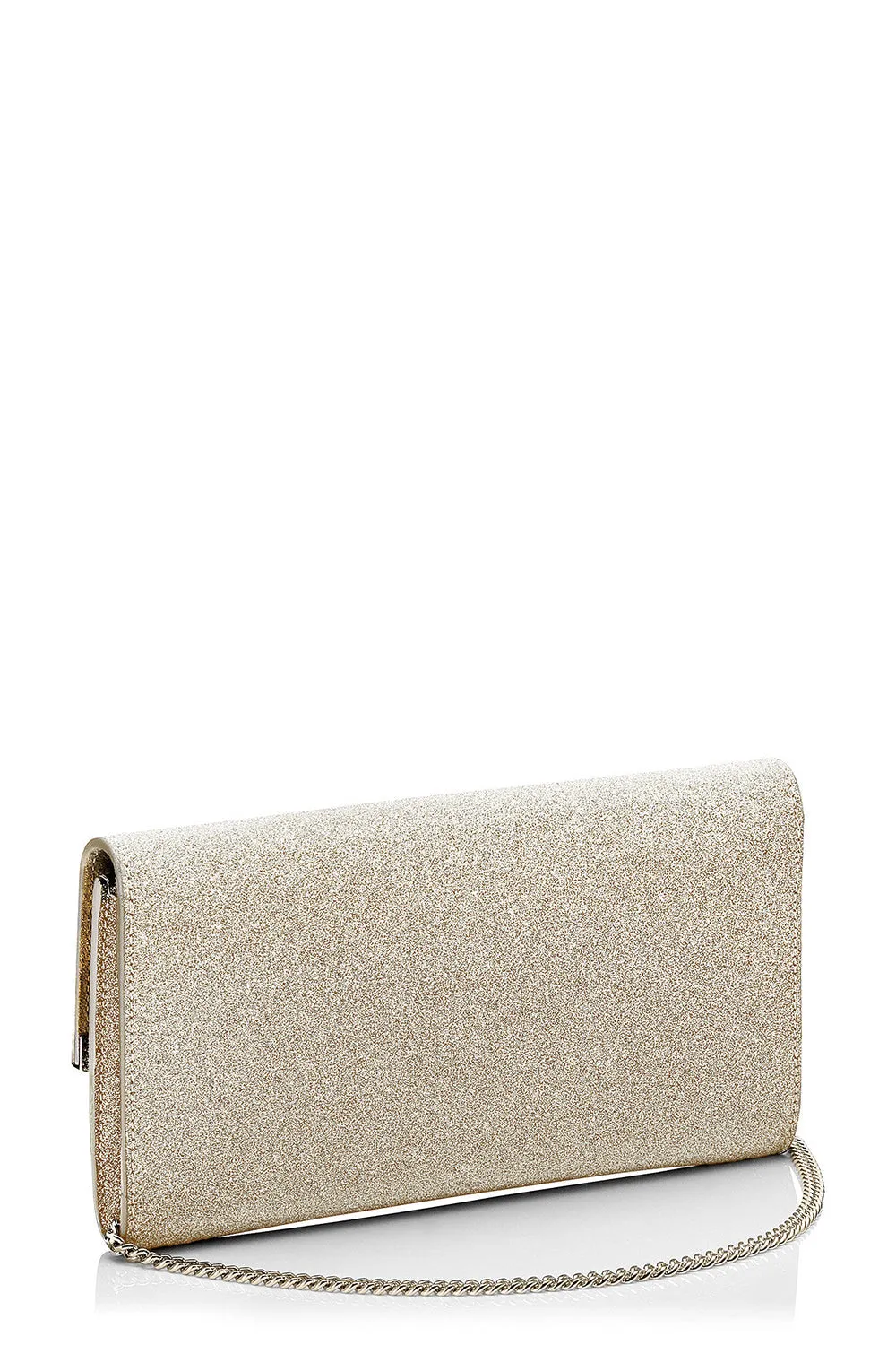 Emmie Glitter Clutch - Platinum Ice