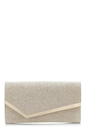 Emmie Glitter Clutch - Platinum Ice