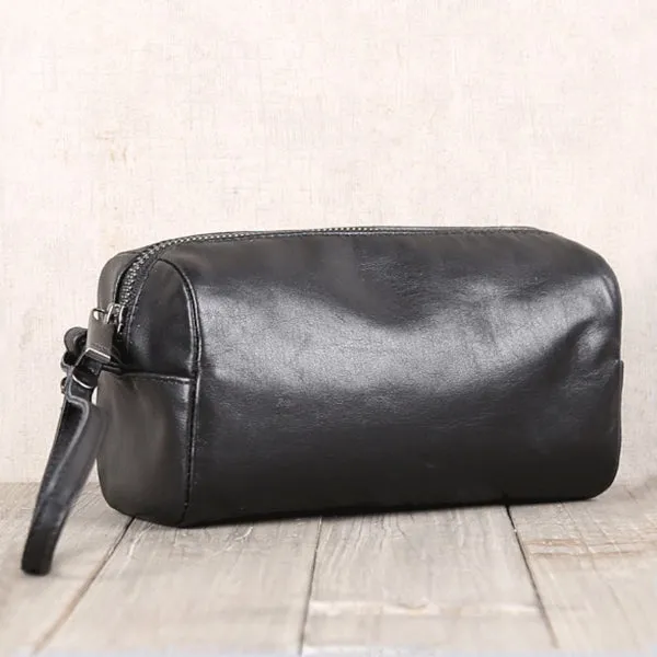 Fashionable Womens Soft Leather Wallet Black Leather Clutch for Women