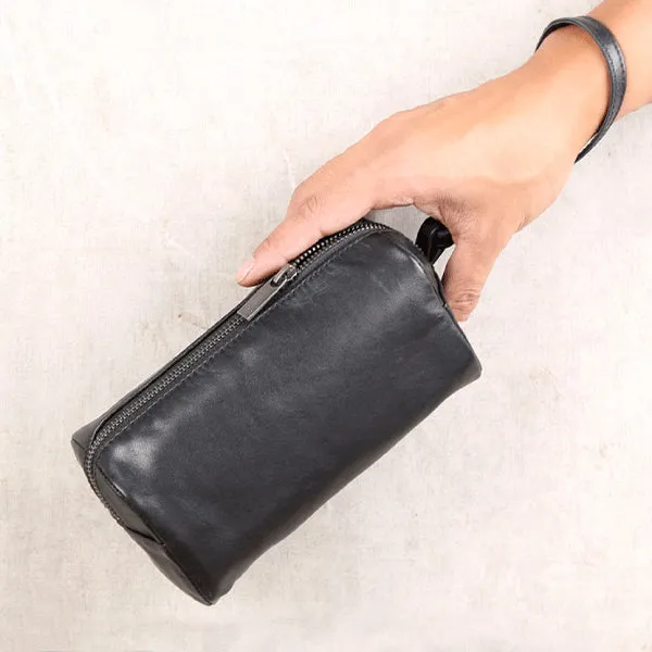 Fashionable Womens Soft Leather Wallet Black Leather Clutch for Women