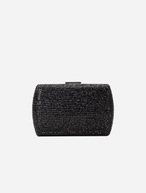 Francisca Vegan Glitter Clutch | Black