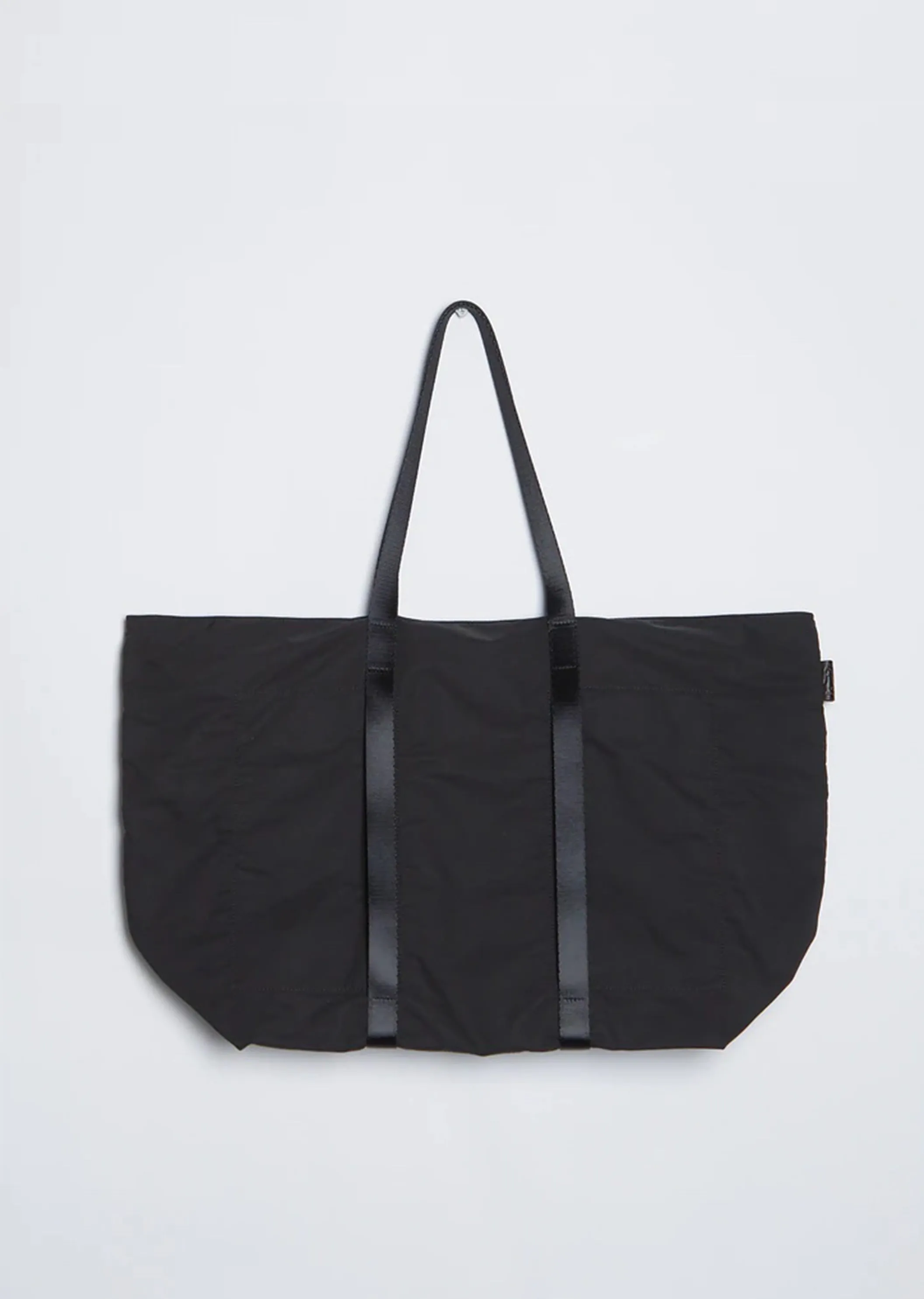 Gabardine Tote L — Black