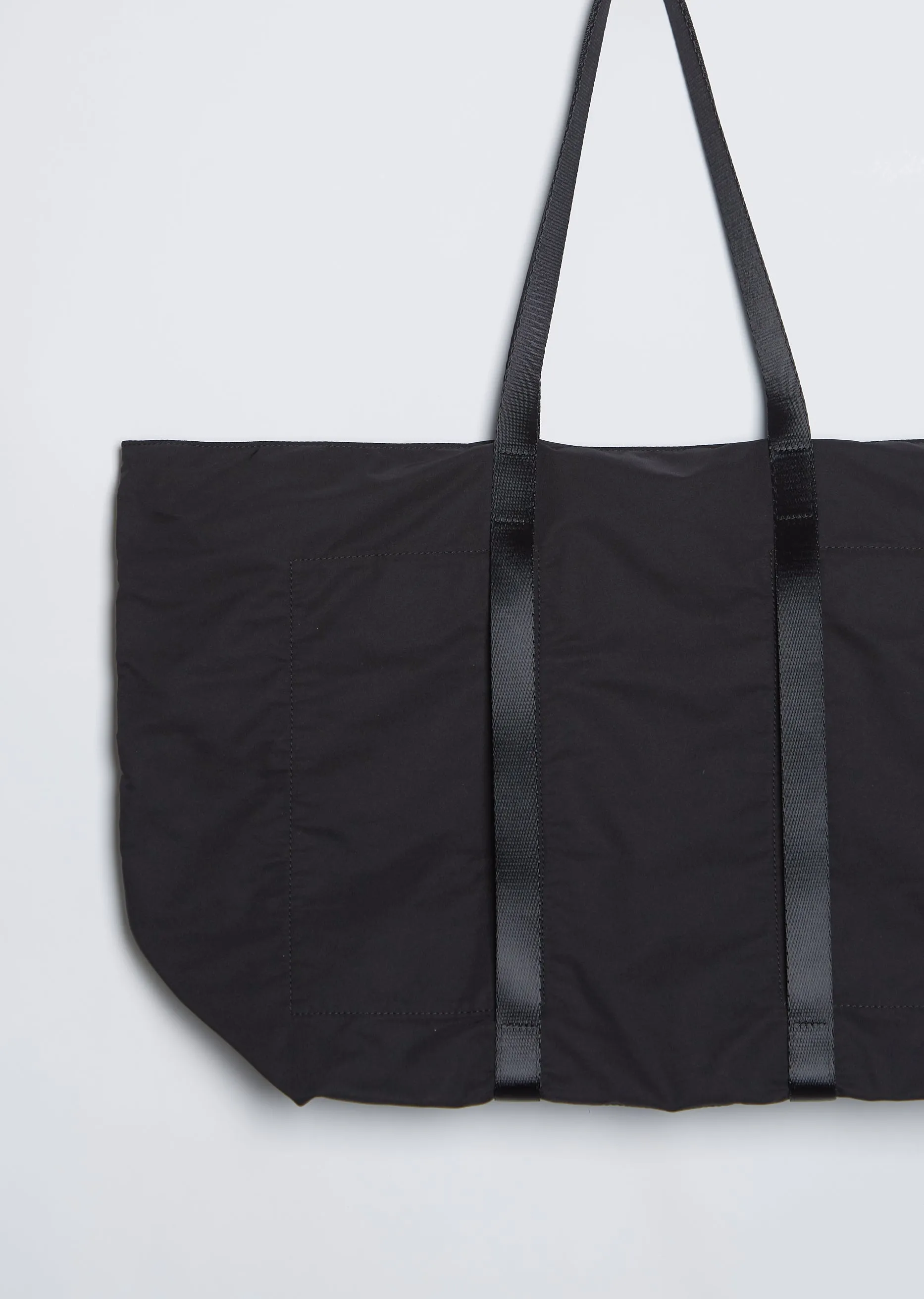 Gabardine Tote L — Black