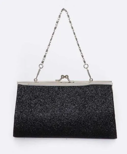 Glittered Clasp Clutch