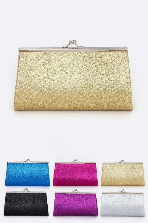 Glittered Clasp Clutch