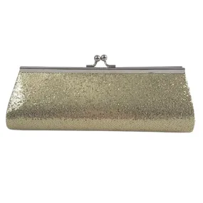 Gold Chunky Glitter Clutch Purse