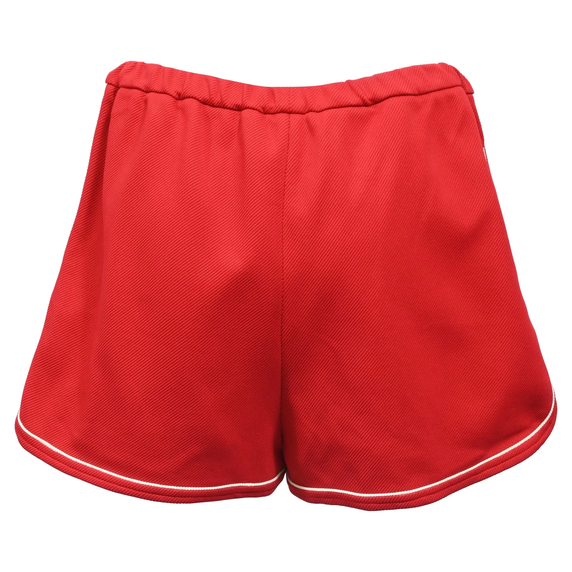 Gucci Interlocking G Track Shorts in Red Cotton