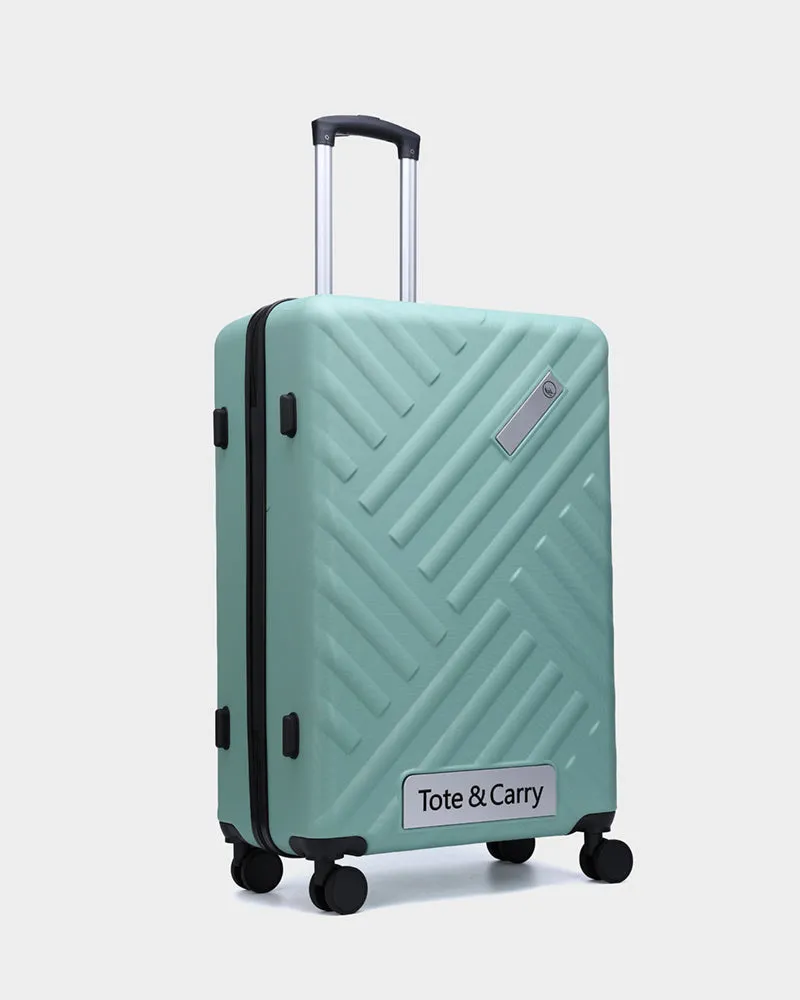 Hard Case 3 Piece Luggage Set in Crystal Green