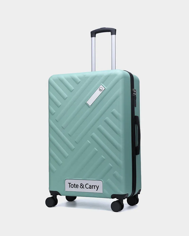 Hard Case 3 Piece Luggage Set in Crystal Green