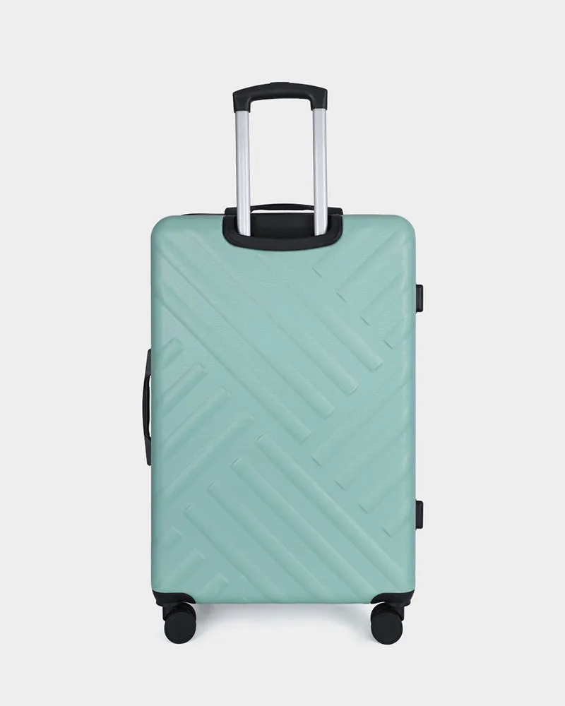 Hard Case 3 Piece Luggage Set in Crystal Green