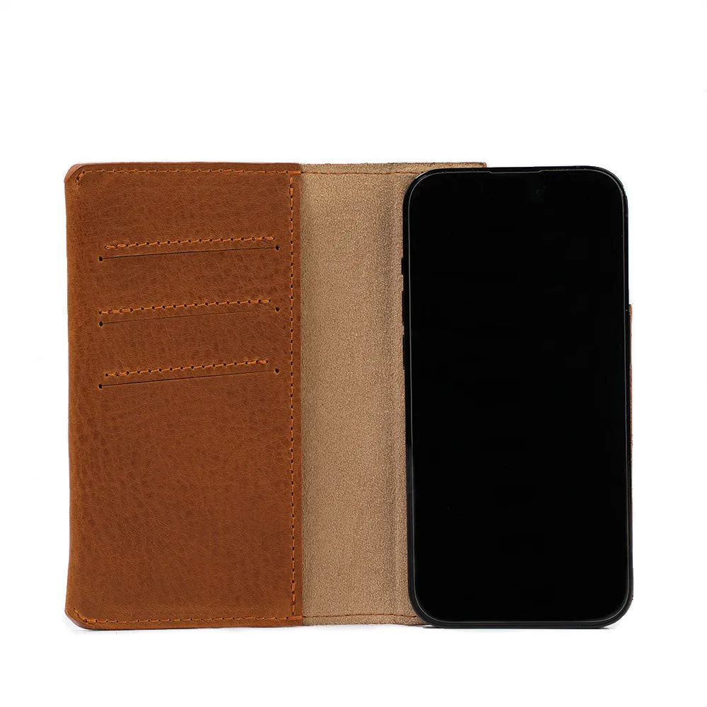 iPhone 16 series Leather Folio Case Wallet with MagSafe - The Minimalist 1.0