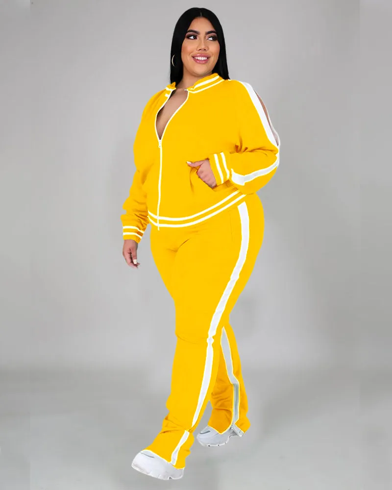 Janay Cold Shoulder Tracksuit