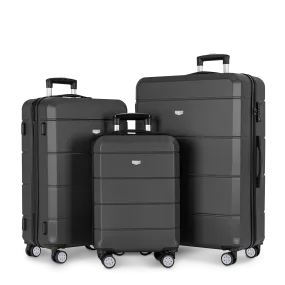 Jetset 3pc Suitcase Set in Gunmetal Grey