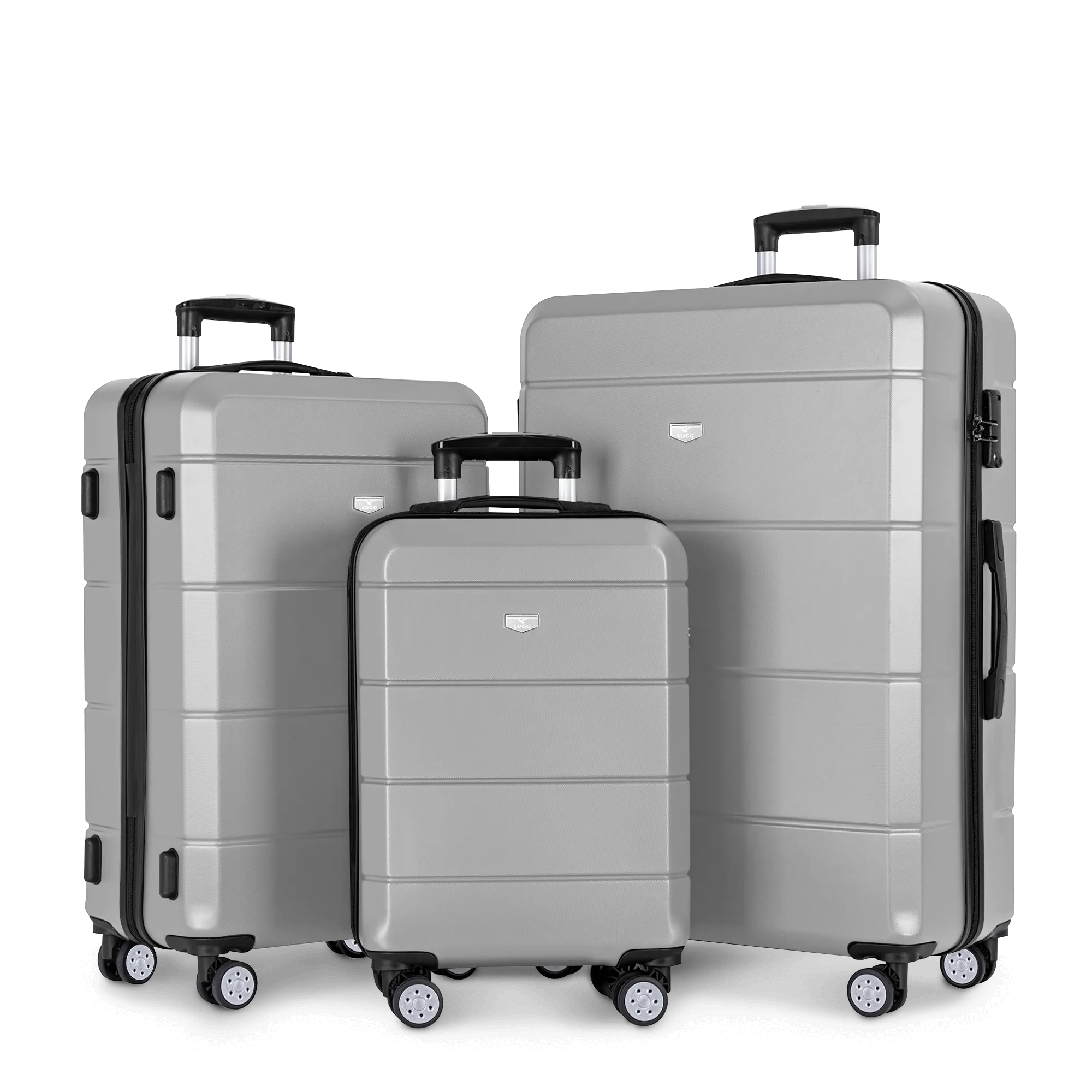 Jetset 3pc Suitcase Set in Silver