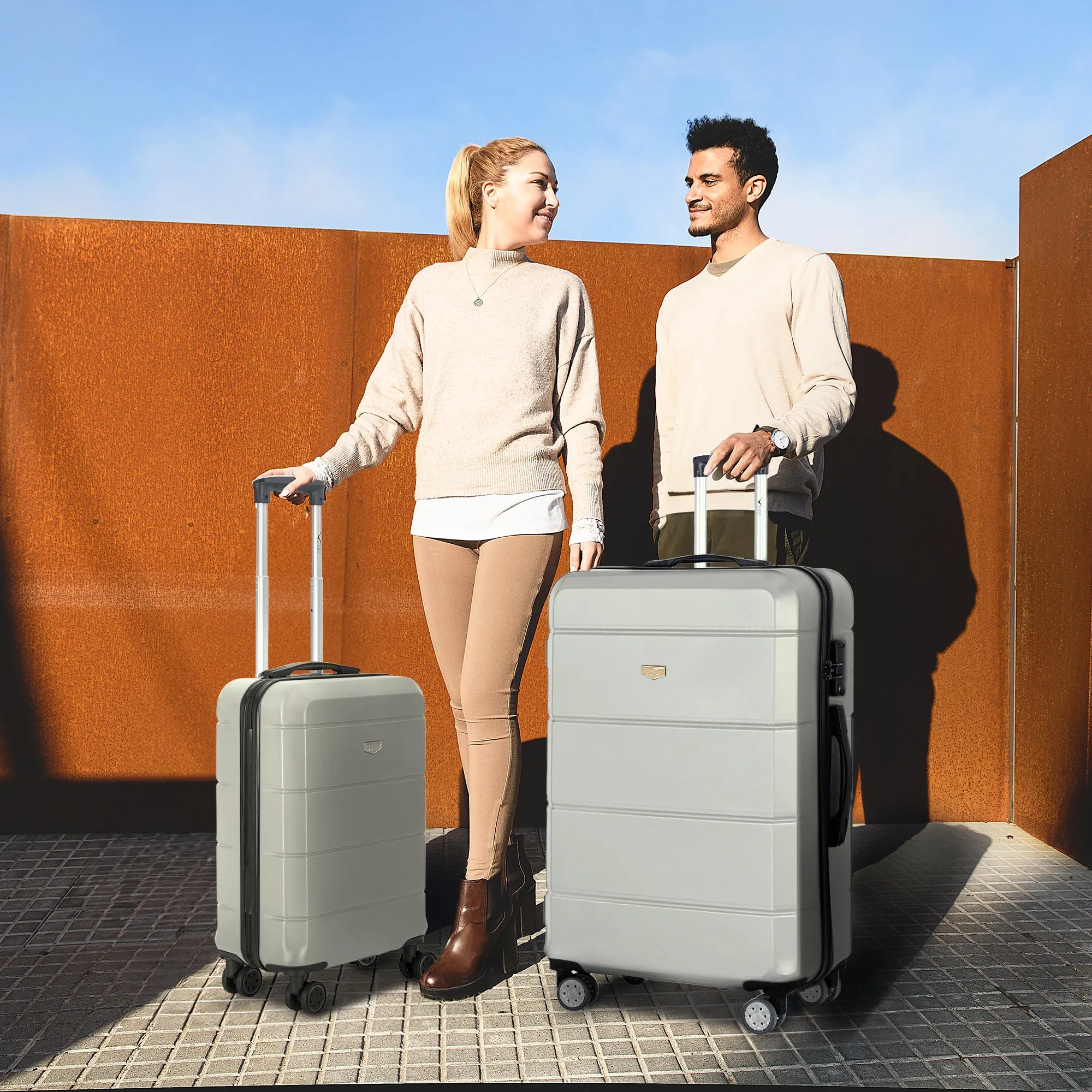 Jetset 3pc Suitcase Set in Silver