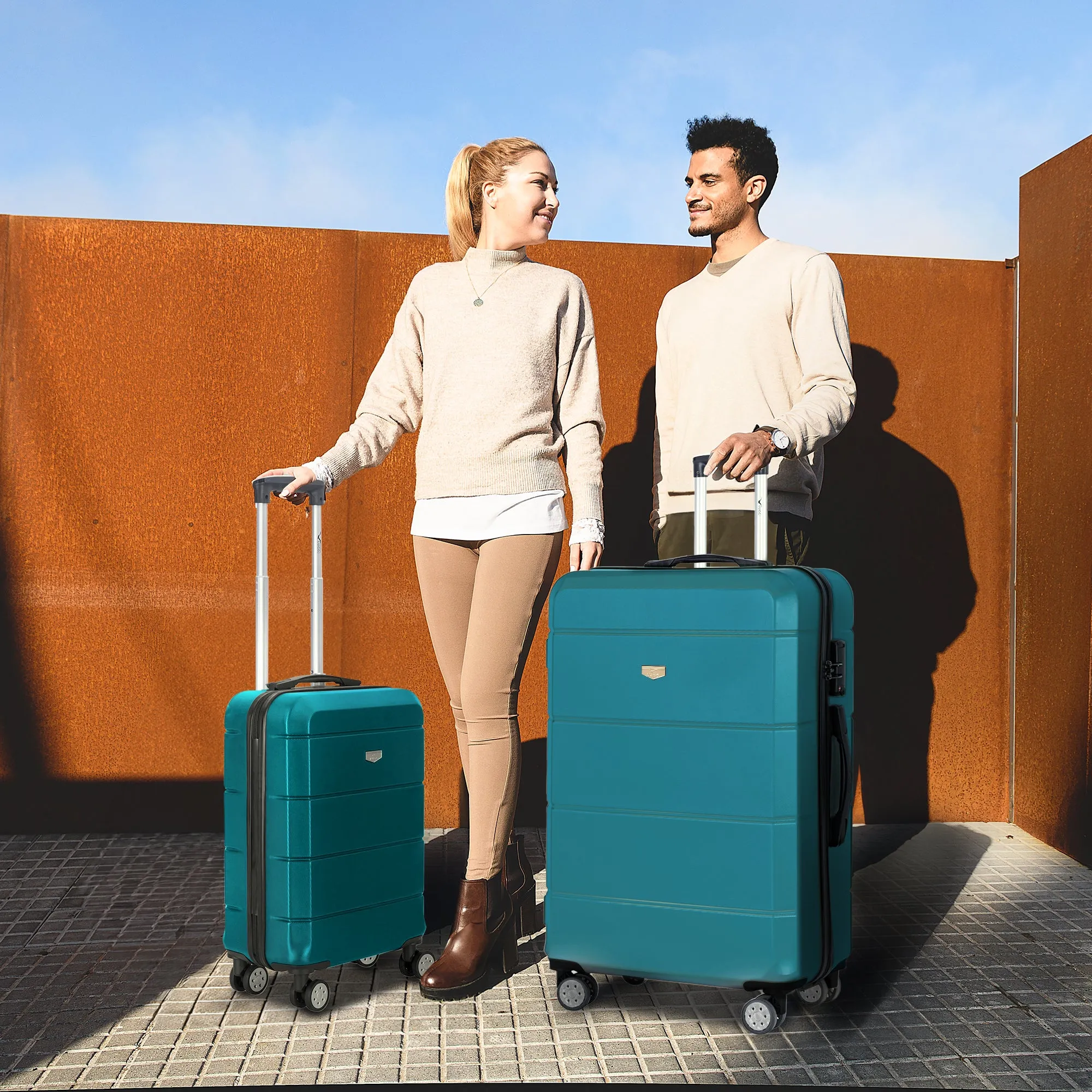 Jetset 3pc Suitcase Set in Teal