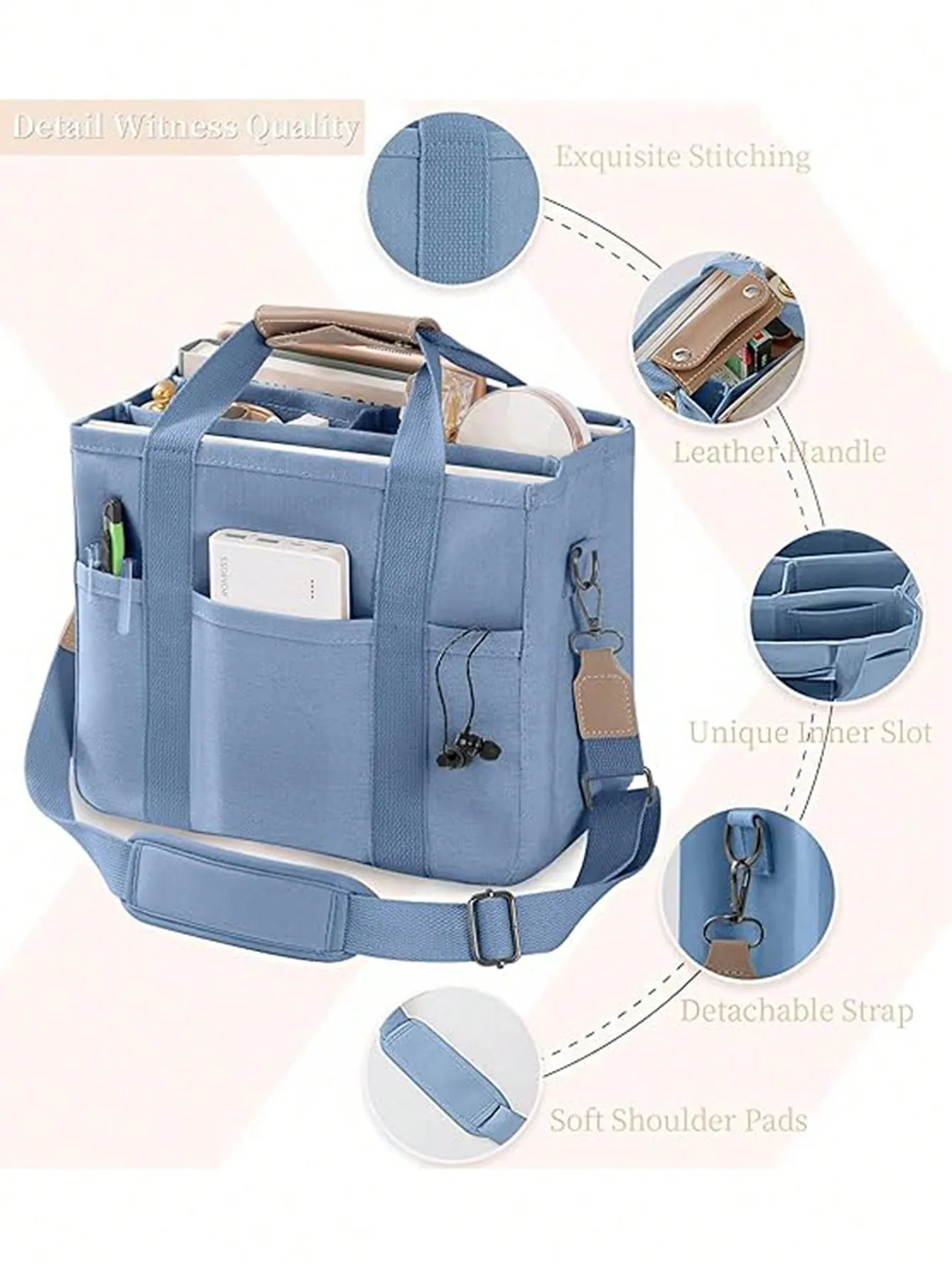 Korean Ins Multi-Compartment Mums And Babies Go Out Portable High-Capacity Mums And Babies Go Out Multi-Layered Tote Bag Ultra-Portable Go Out Fashion Mums Go Out Hand Carry Lunch Box Bag