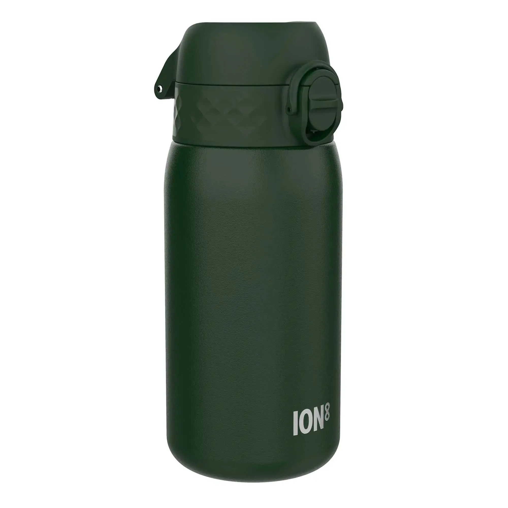 Leak Proof Kids Water Bottle, Stainless Steel, Dark Green, 400ml (13oz)