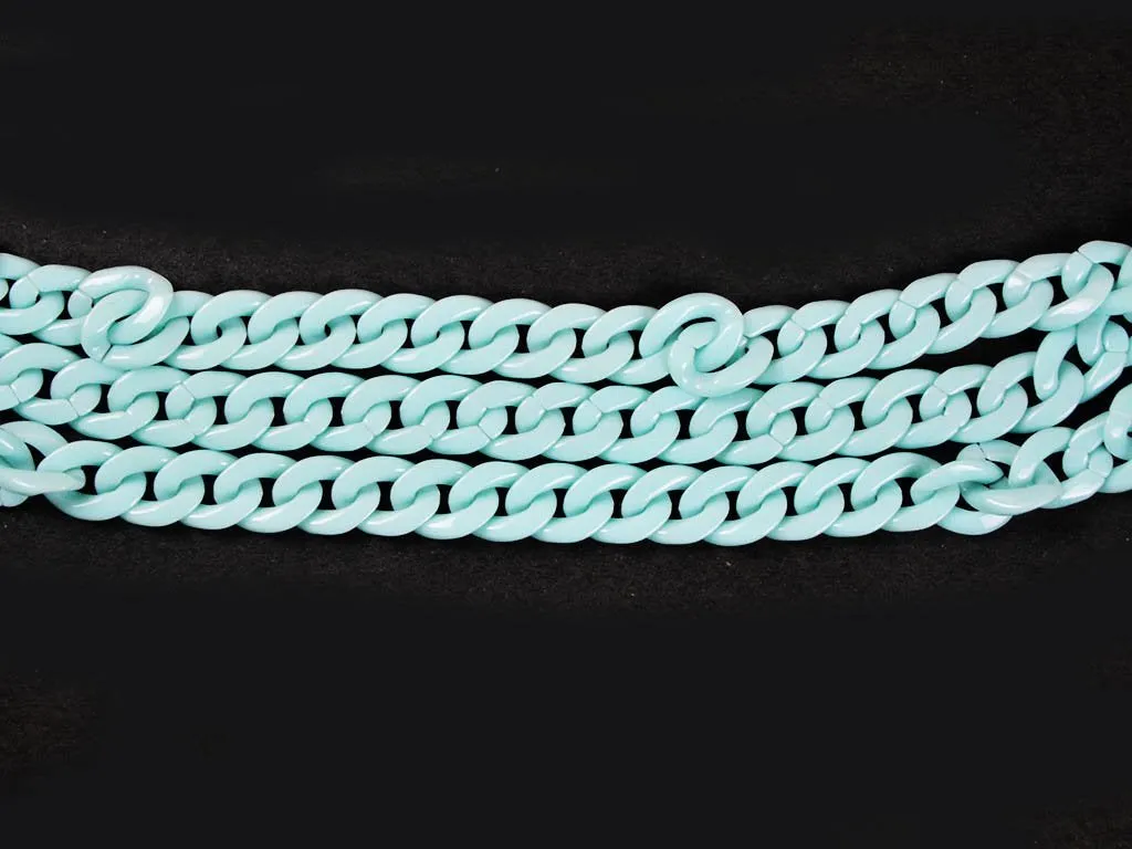 Light Blue Circular Acrylic Chains