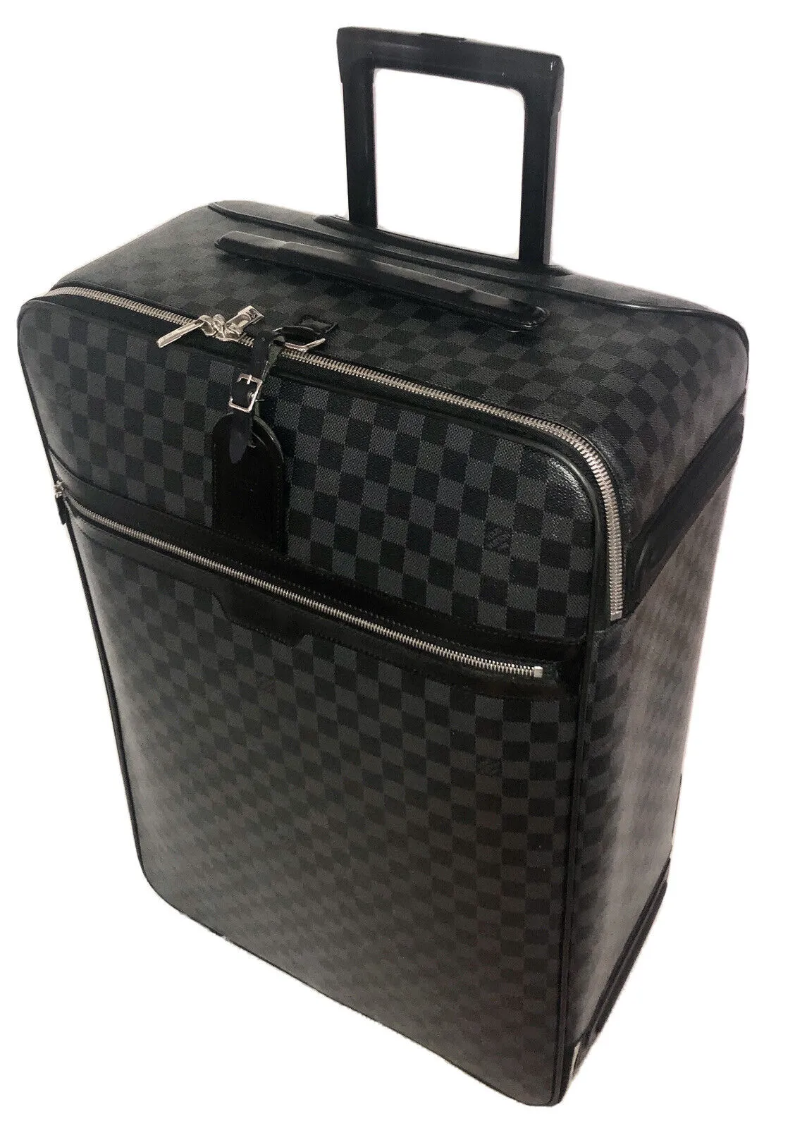 Louis Vuitton Graphite Business Pegase 65 Suitcase Bag w/ Luggage Tag Unisex💥