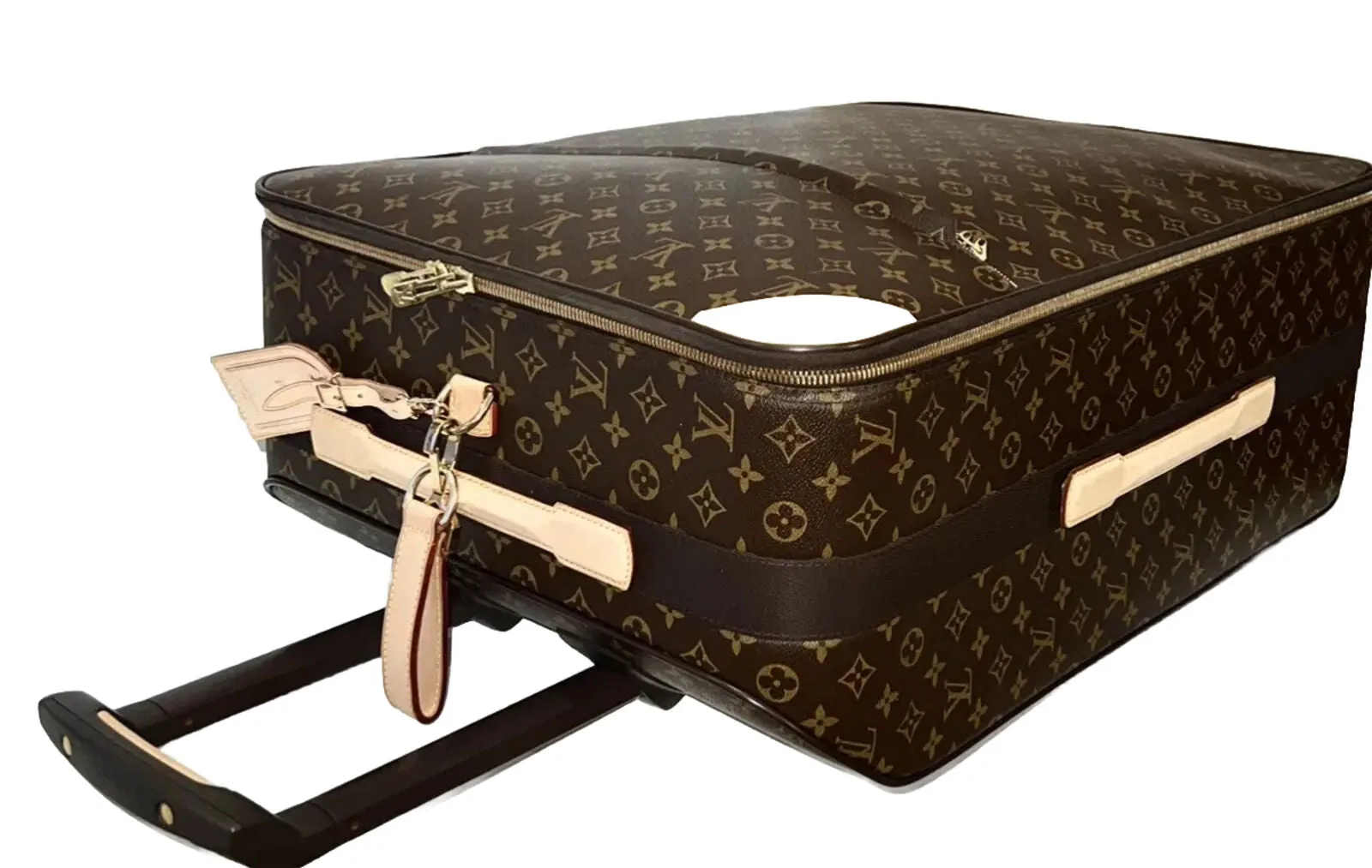 Louis Vuitton Pegase 26” Timeless Suitcase Bag w/ Tag Strap Lock XL Luggage 🩵