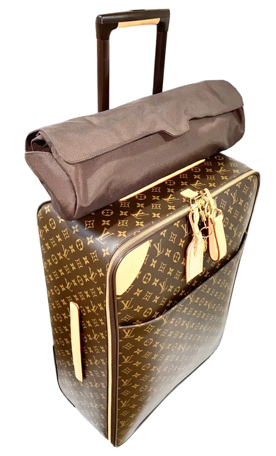 Louis Vuitton Pegase 65 Business Suitcase Bag 25” w/ Protective Sleeve Jacket ✨