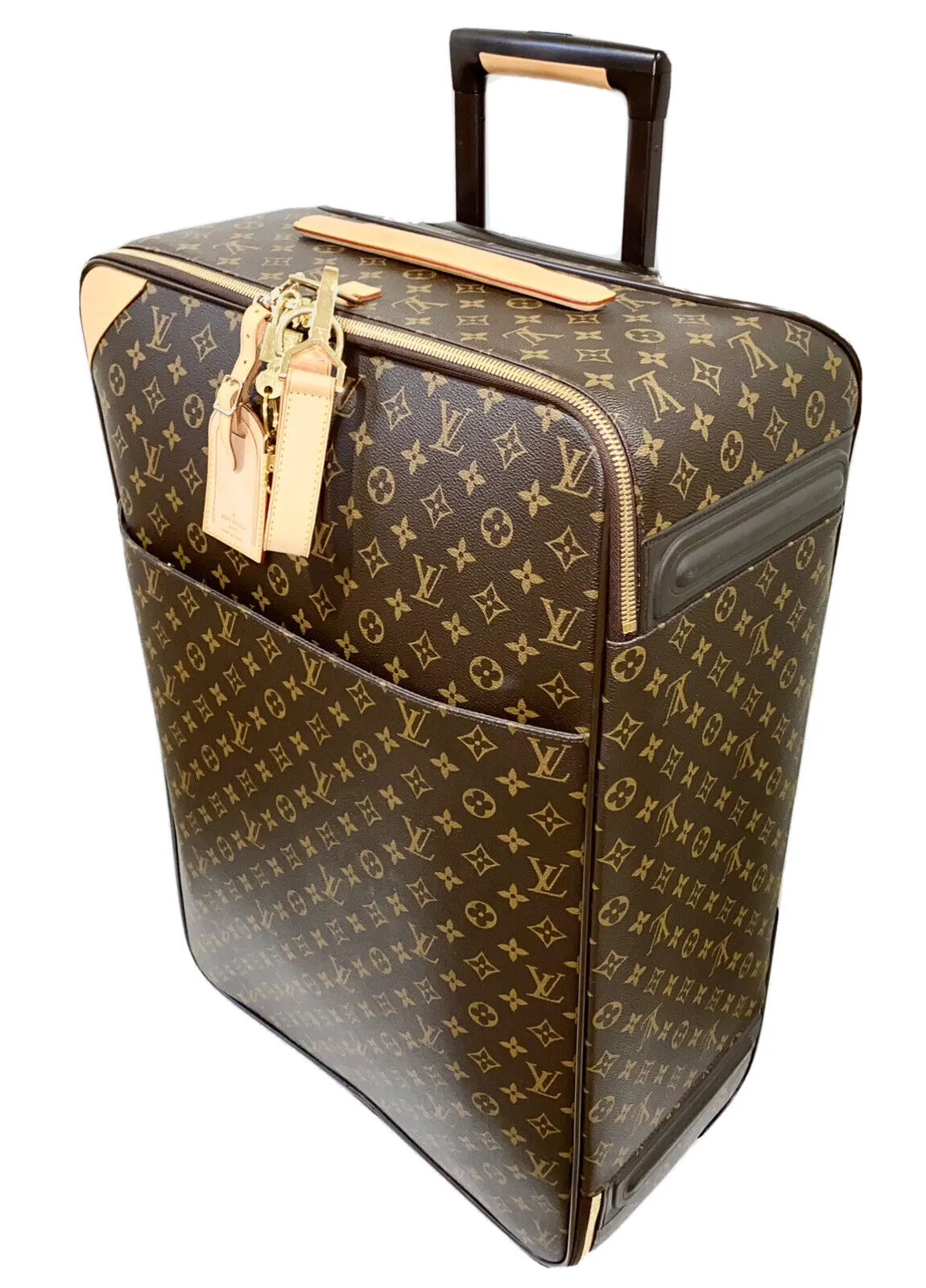 Louis Vuitton Pegase 65 Business Suitcase Bag 25” w/ Protective Sleeve Jacket ✨