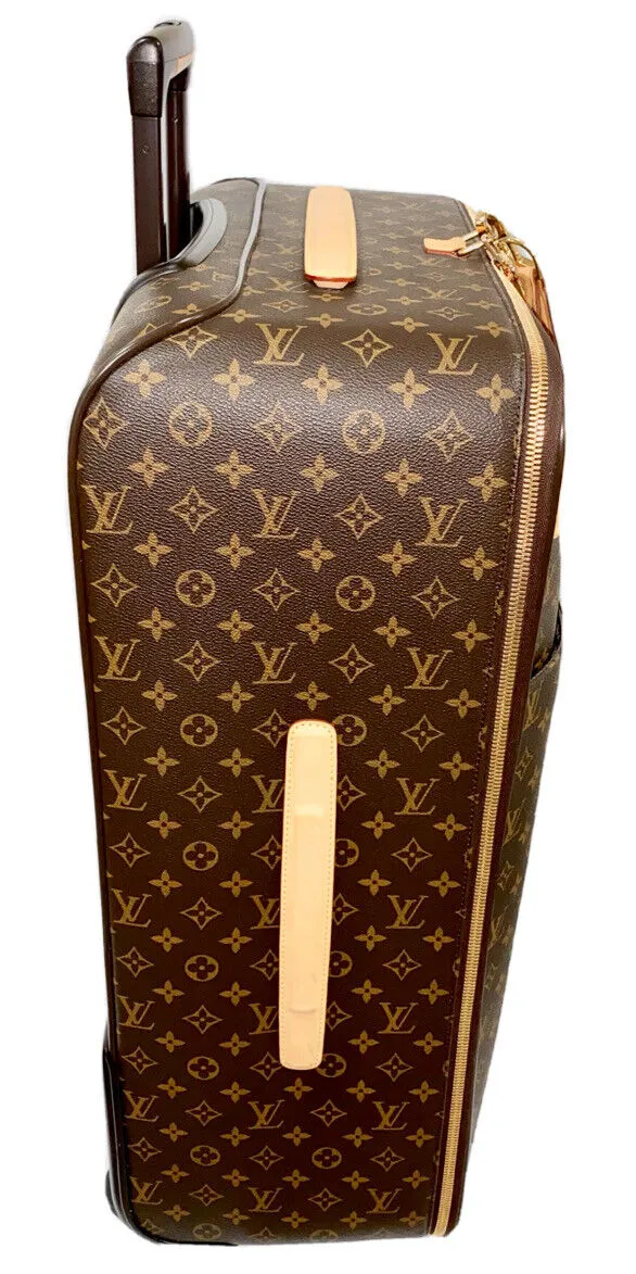 Louis Vuitton Pegase Business 65 Suitcase Bag w/ Cover Sleeve Pristine!🩵