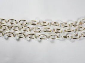 Milky White Triangular Acrylic Chains