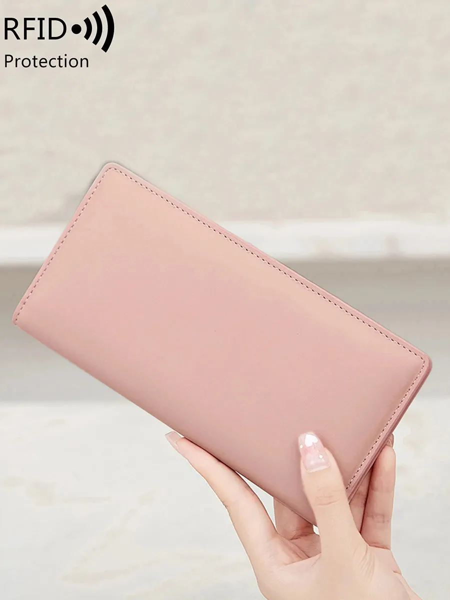 Minimalist RFID Ultra-Thin Women's Long Wallet