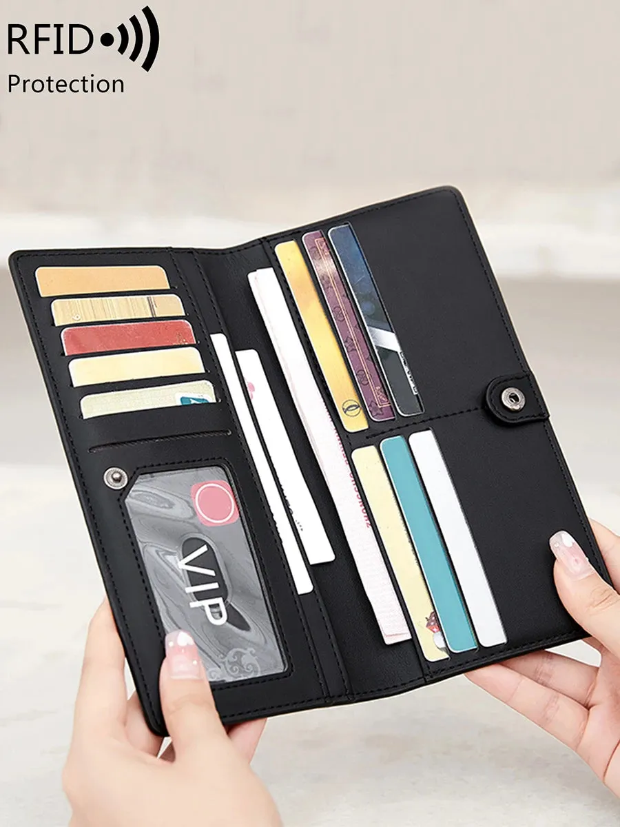 Minimalist RFID Ultra-Thin Women's Long Wallet