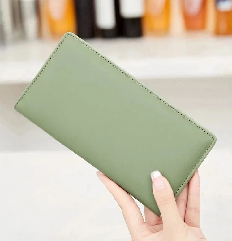 Minimalist RFID Ultra-Thin Women's Long Wallet