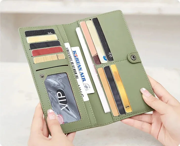 Minimalist RFID Ultra-Thin Women's Long Wallet