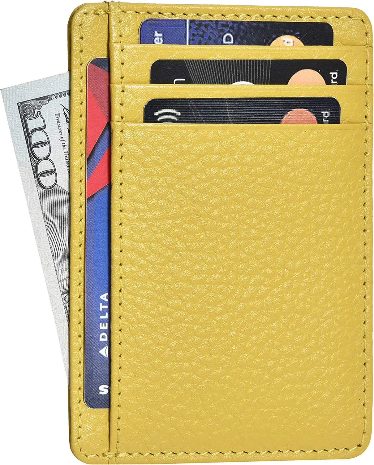 Minimalist Wallets for Men RFID Blocking Real Leather Slim Front Pocket Wallet