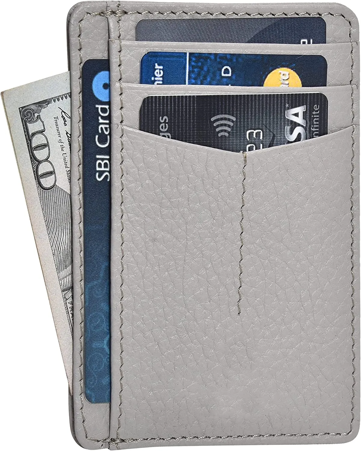 Minimalist Wallets for Men RFID Blocking Real Leather Slim Front Pocket Wallet