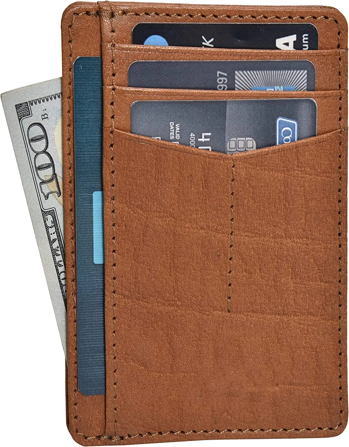 Minimalist Wallets for Men RFID Blocking Real Leather Slim Front Pocket Wallet