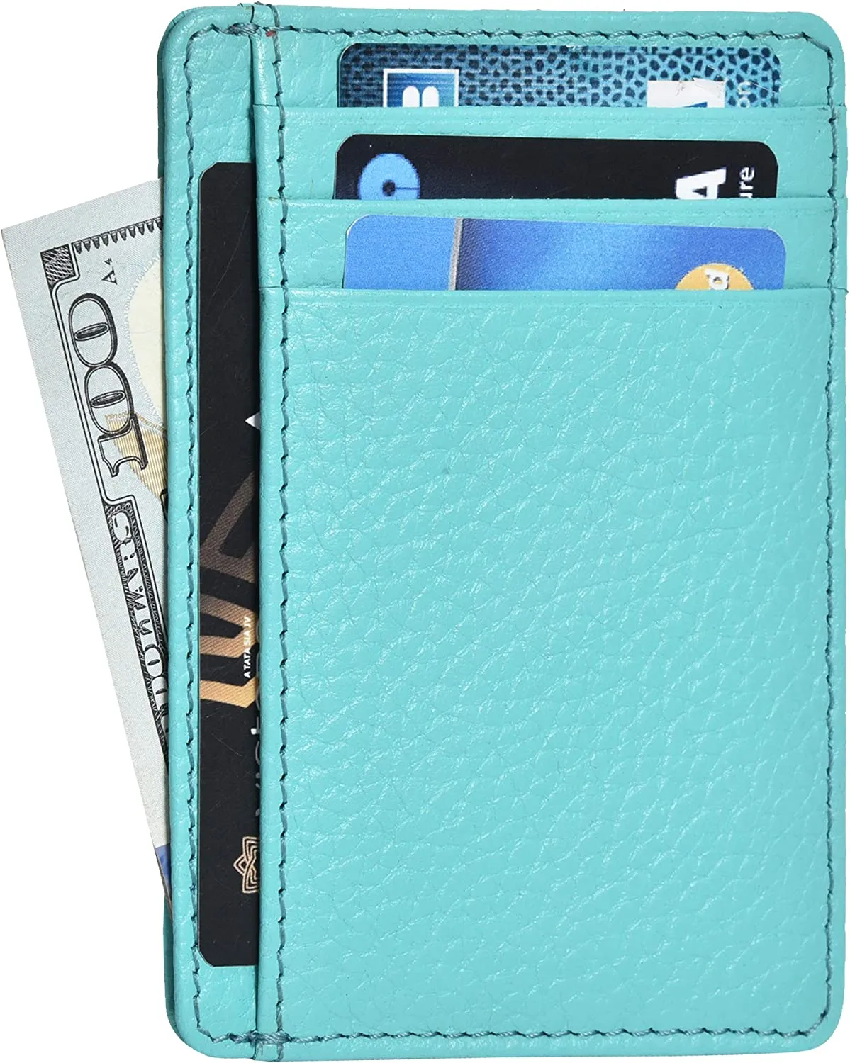 Minimalist Wallets for Men RFID Blocking Real Leather Slim Front Pocket Wallet