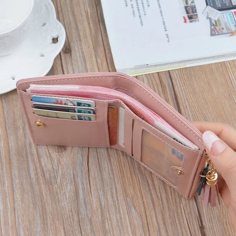 New Arrival Wallet Short Women Wallets Zipper Purse Patchwork Fashion Panelled Wallets Trendy Coin Purse Card Holder Leather